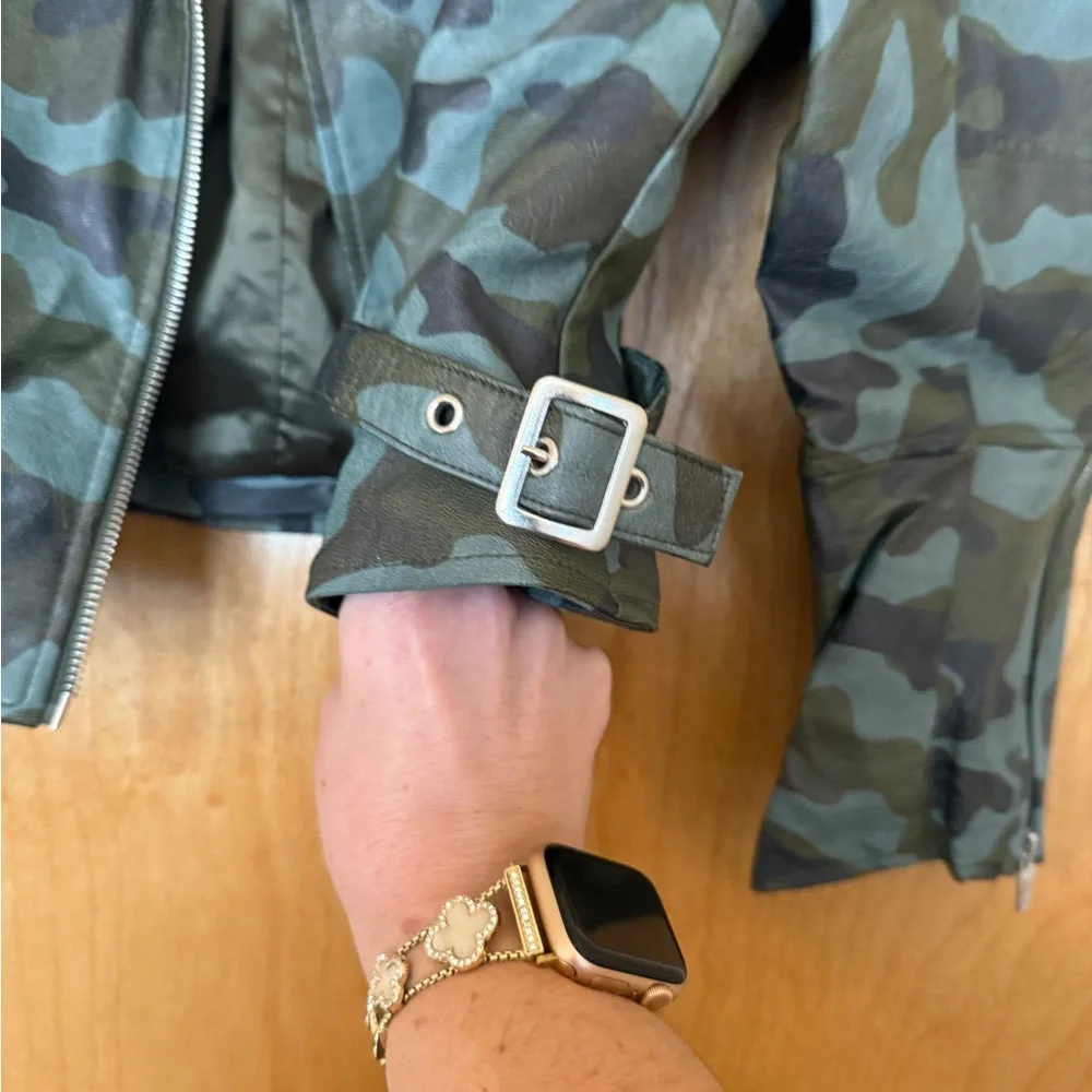 NWOT Camouflage Moto Jacket - Picture 4 of 5